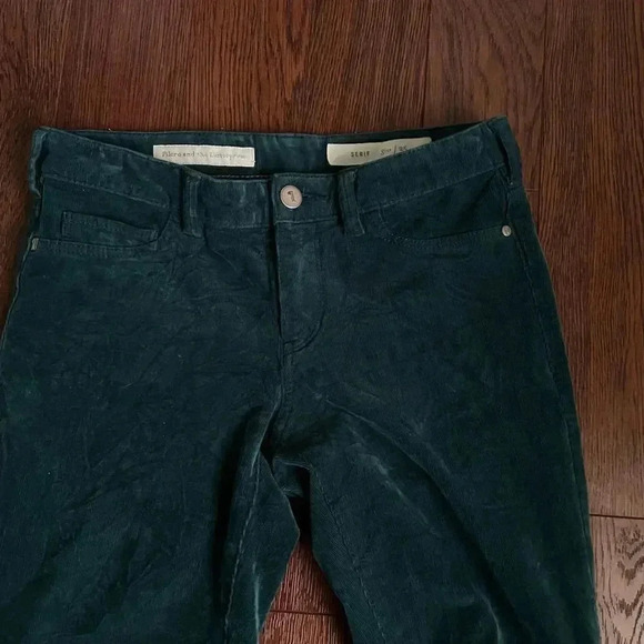 Anthropologie | Emerald Green  Pilcro and the Letterpress Serif Micro Cord Pants - Picture 3 of 5